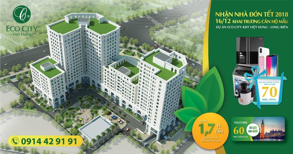 Nhận nhà trước Tết, quà tặng ngập tràn dịp khai trương nhà mẫu Eco City - 1 Nhận nhà trước Tết, quà tặng ngập tràn dịp khai trương nhà mẫu Eco City - 1