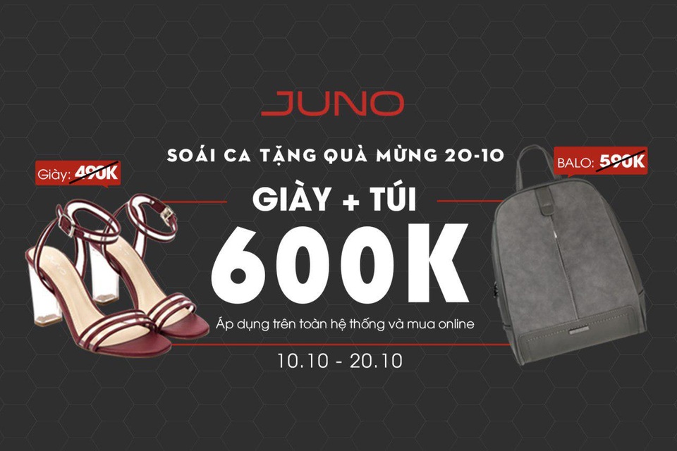 Ngỡ ngàng với quà 20/10 của những "đại gia" showbiz Việt. - 10 Chỉ 600.000 đồng để sở hữu một combo giày và túi từ Juno.