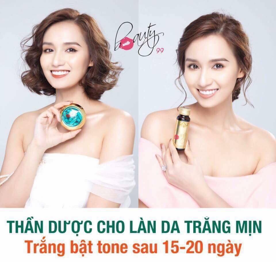 Bà chủ lô mỹ phẩm 11 tỷ đồng dụ dỗ "bà mẹ bỉm sữa" bằng chiêu trò gì? - 3
Một đại lý của TS Group quảng cáo sản phẩm viên uống trắng da như thần dược (Ảnh: IT)
