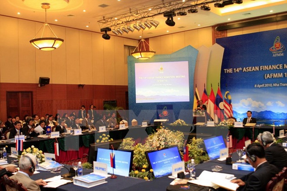 50 năm ngày thành lập ASEAN - những sự kiện đáng nhớ - 18
Hội nghị Bộ trưởng Tài chính ASEAN lần thứ 14 (AFMM 14) tại thành phố Nha Trang (Khánh Hòa), ngày 8/4/2010. (Ảnh: Phạm Hậu/TTXVN)