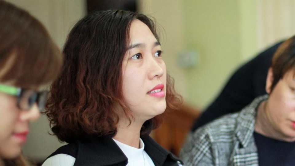 Cô chủ nhiệm dũng cảm ở trường Nam Trung Yên - 3 Cô giáo Trần Thị Thu Nhung. Ảnh Lê Văn
