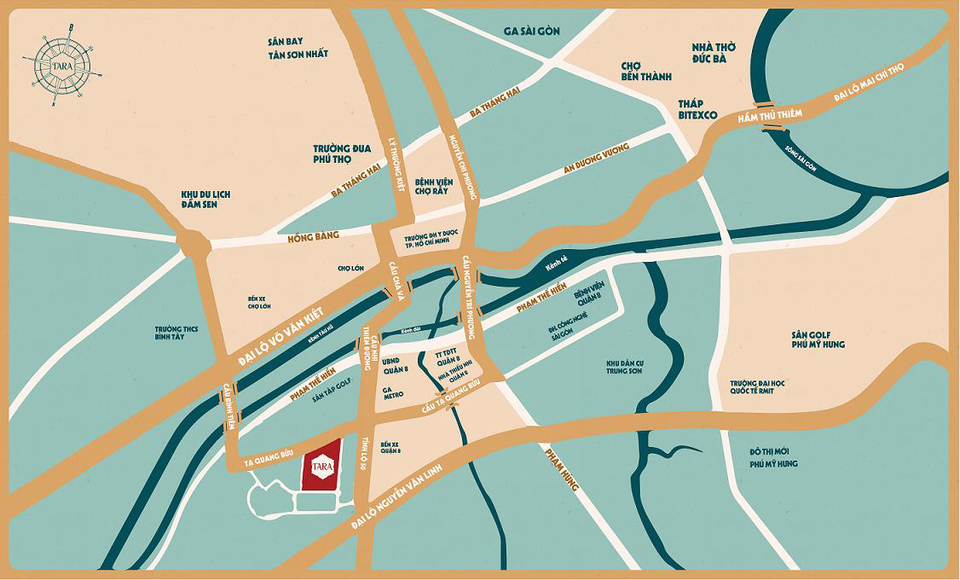 Sài Gòn sẽ nhộn nhịp cuộc đua “căn hộ vừa túi tiền” - 2
Tara Residence có vị trí ngay trung tâm quận 8 với giao thông thuận tiện – Website: http://www.tararesidence.vn/