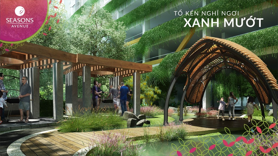 Dự án chung cư Xanh tốt nhất năm 2017 thuộc về Seasons Avenue - 2 Tổ Kén Nghỉ Ngơi – địa điểm lý tưởng để cư dân tận hưởng khung cảnh thiên nhiên trong lành