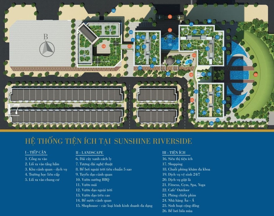 Những ưu thế khi đầu tư Hometel tại Sunshine Reiverside - 2 Hệ thống tiện ích và dịch vụ tiêu chuẩn 5 sao của Sunshine Riverside