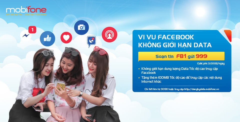 Xài Facebook data 3.000 đồng/ngày, trúng Madza6 của MobiFone - 2 Nếu bạn thường xuyên lướt Facebook để check in, phục vụ công việc, chia sẻ tin tức… thì hãy đăng ký sử dụng gói FB1 - gói cước ngày, hoặc gói combo FA