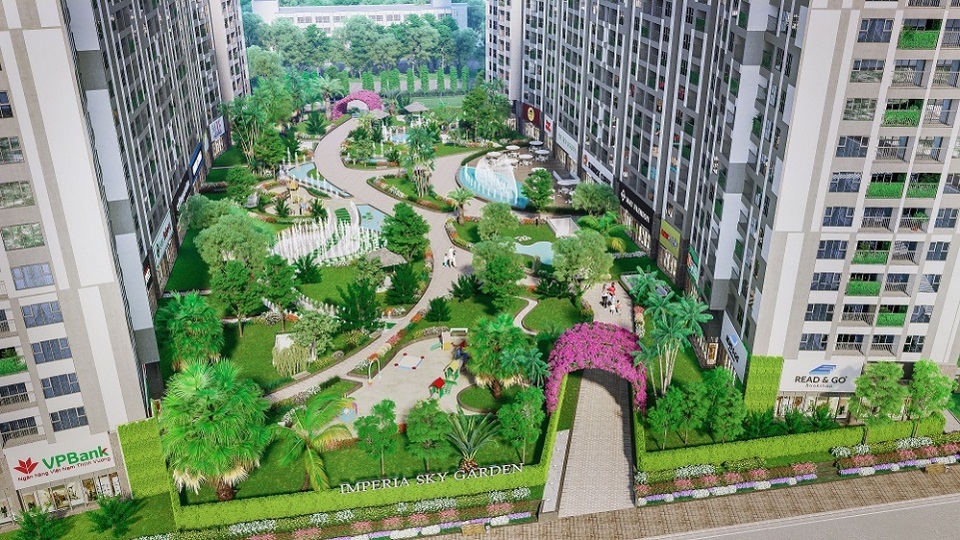 Imperia Sky Garden – “Miền đất hứa” cho các nhà đầu tư - 2 Không gian sống độc đáo và ngập tràn sắc xanh tại Imperia Sky Garden