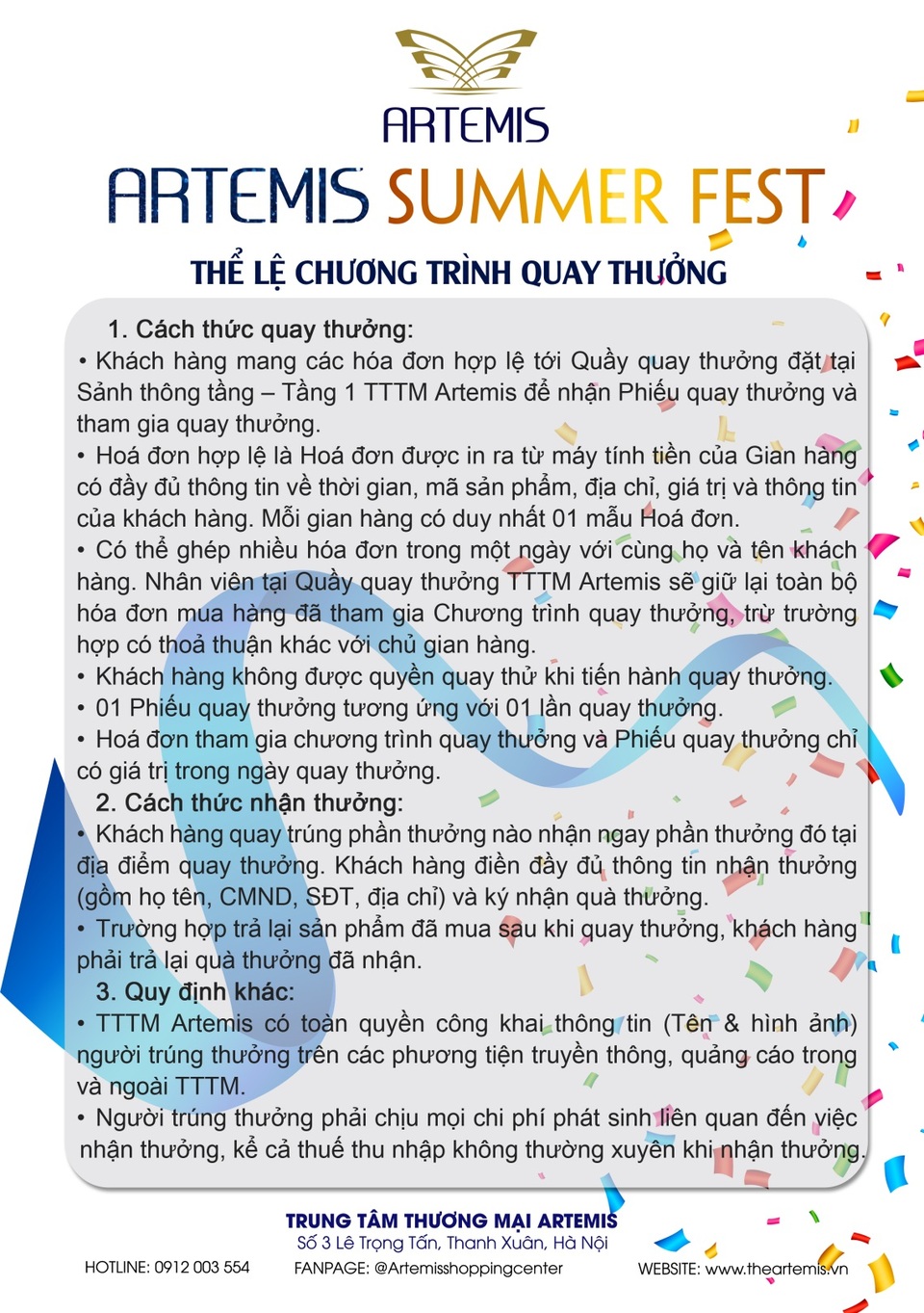 ARTEMIS SUMMER FEST – Vòng đến tay, quay là trúng - 2 ARTEMIS SUMMER FEST – Vòng đến tay, quay là trúng - 2