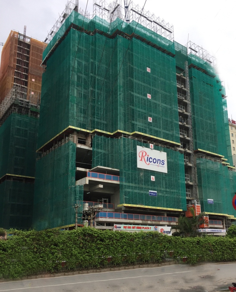 Công trường Mỹ Đình Plaza 2 rất gọn gàng và đảm bảo an toàn thi công