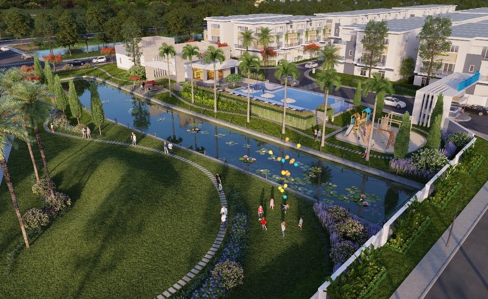 Rosita Garden bao gồm 118 căn nhà liên kế 2 đến 3 sân vườn