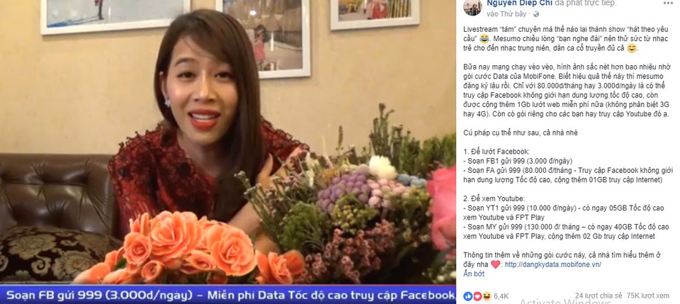 MC Diệp Chi livestream bằng 4G MobiFone, hát “Em gái mưa” đầy cảm xúc - 2