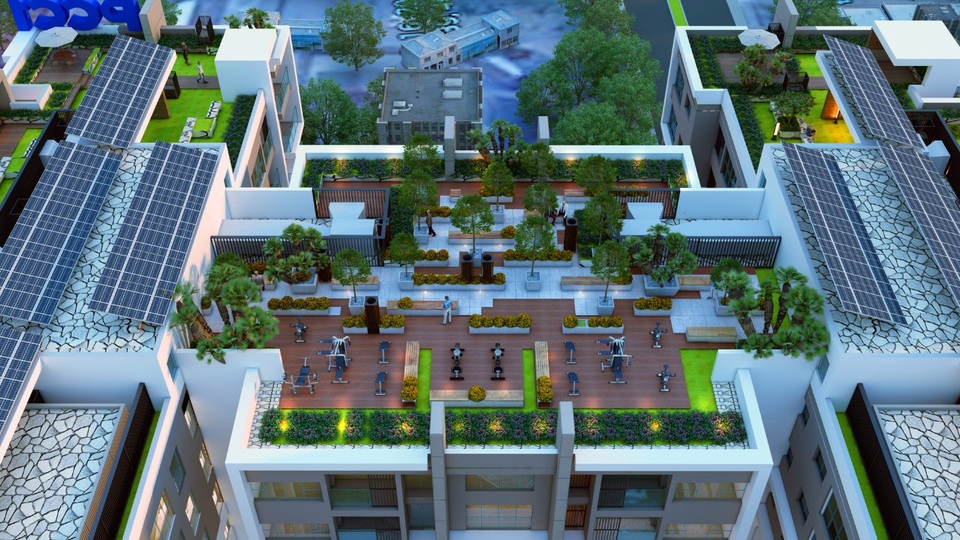 Sống sang với “thiên đường” tiện ích tại Mỹ Đình Plaza 2 - 2 Sân vườn trên mái tại Mỹ Đình Plaza 2