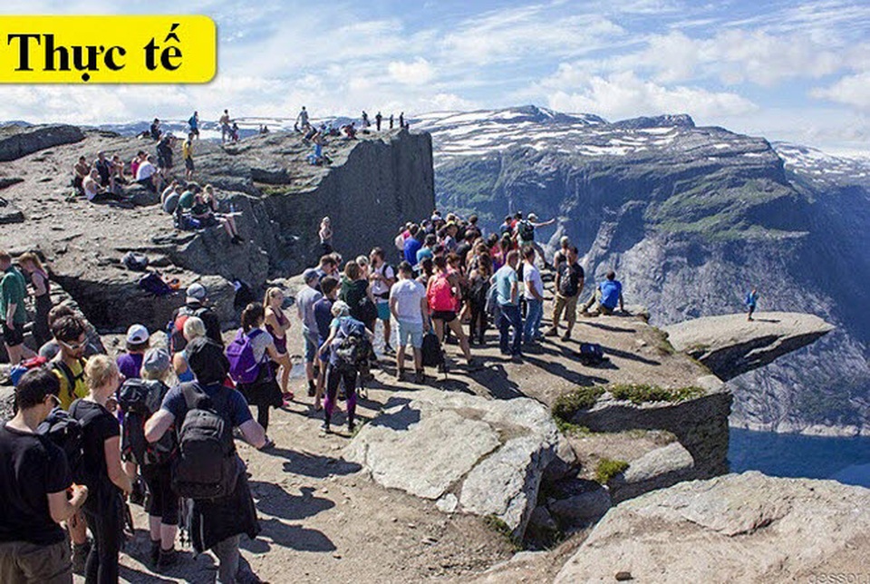 Mũi Trolltunga (Lưỡi quỷ) ở Na Uy.