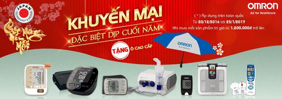 
Hãy tham gia chương trình khuyến mại đặc biệt dịp cuối năm cùng Omron Healthcare, chi tiết xem tại đây
