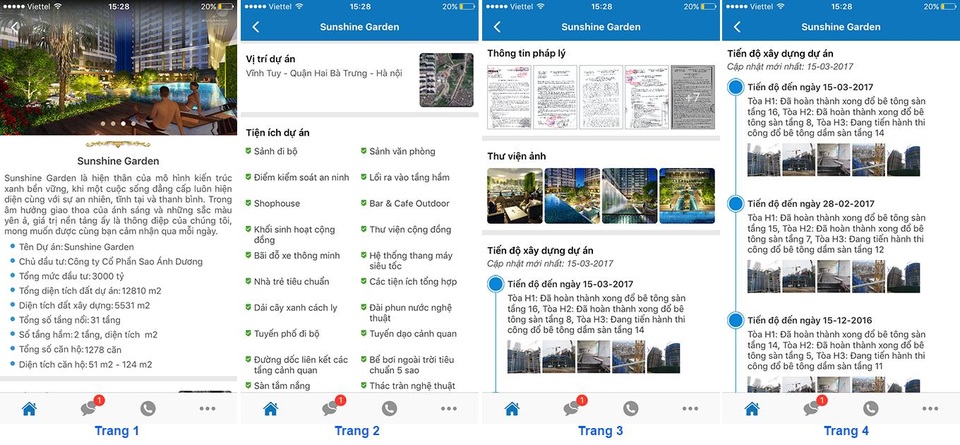 3. Thông tin căn hộ: Toàn bộ các thông số của căn hộ đã đặt mua (diện tích, hướng, kiểu phòng…), thông tin pháp lý (hồ sơ pháp lý, hợp đồng mua bán), thông tin tài chính, tiến độ thanh toán…