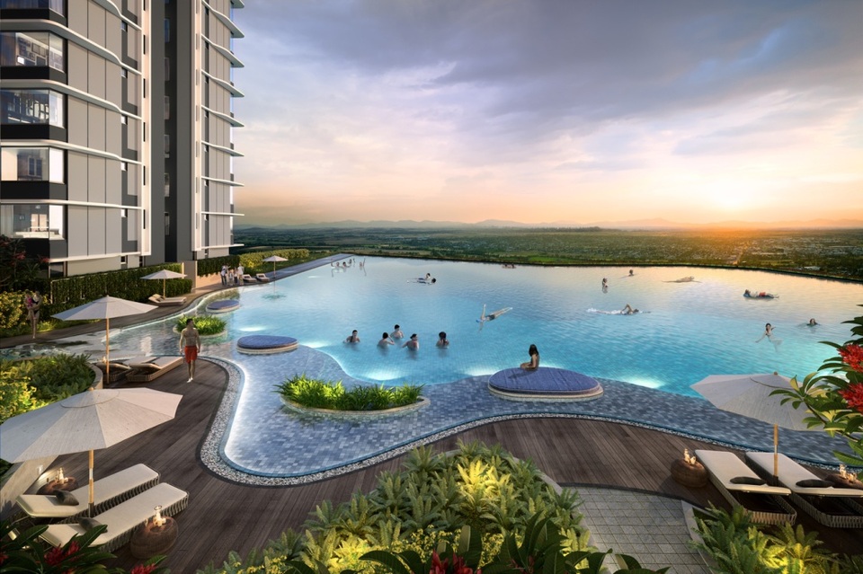 Chính thức ra mắt The ZEN Residence: Chính sách bán hàng hấp dẫn trong tháng 4 - 3 Bể bơi vô cực vừa là nơi vận động, thư giãn của cư dân, vừa tạo ra khoảng xanh đậm chất phong thủy