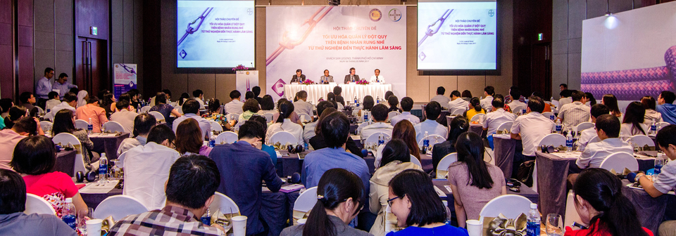 Toàn cảnh Hội Thảo Chuyên Đề về phòng ngừa đột quỵ cho bệnh nhân rung nhĩ không do van tim được tổ chức ở TPHCM