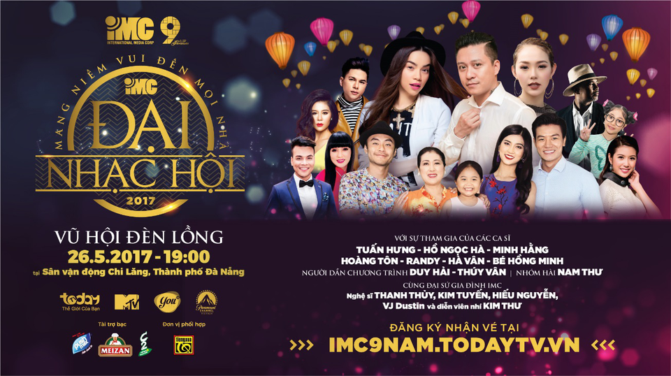 “Vũ hội đèn lồng” với sự đồng hành của ba Nhà tài trợ bạc: Nhãn hàng Nước Chanh leo Pushmax của Công ty Long Hưng, Nhãn hàng dầu ăn cao cấp Meizan của Công ty TNHH Dầu thực vật Cái Lân và Nhãn hàng trà xanh C2; Nhà tài trợ sản phẩm: Dòng xe tay ga cao cấp Peugeot Django đến từ Pháp của Công Ty Oneasia- Đơn vị lắp ráp và phân phối chính thức của Peugeot Scooters tại Việt Nam, sẽ được diễn ra vào lúc 19h00 ngày 26/5/2017 tại Sân vận động Chi Lăng. Cùng với Tuấn Hưng, đêm nhạc còn có sự góp mặt của những giọng ca nổi tiếng như: Hồ Ngọc Hà, Minh Hằng, Hoàng Tôn, Ca sĩ hải ngoại Randy, bé Hồng Minh, nhóm hài Nam Thư cùng các đại sứ gồm: Nghệ sĩ Thanh Thủy, Diễn viên Hiếu Nguyễn, Diễn viên Kim Tuyến, VJ Dustin và Diễn viên nhí Kim Thư.