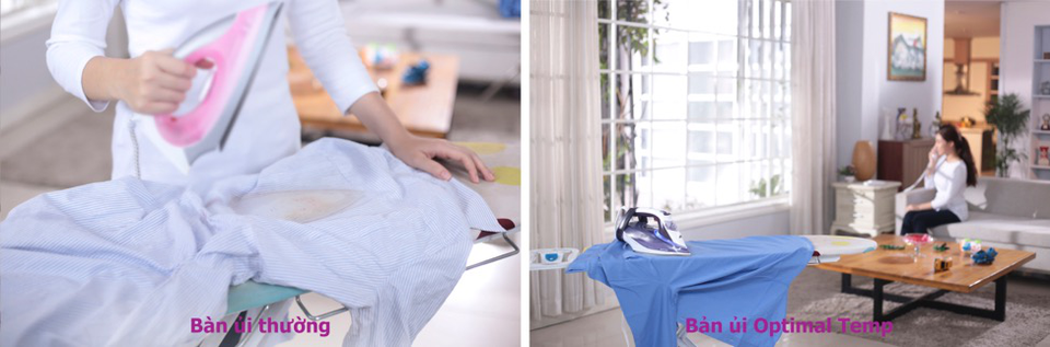 "Vừa ủi vừa chơi" với bàn ủi không cần chỉnh nhiệt độ - 3 Với Optimal Temp, ngay cả khi bạn bỏ quên bàn ủi thì quần áo vẫn an toàn nhờ chế độ ngắt điện tự động.