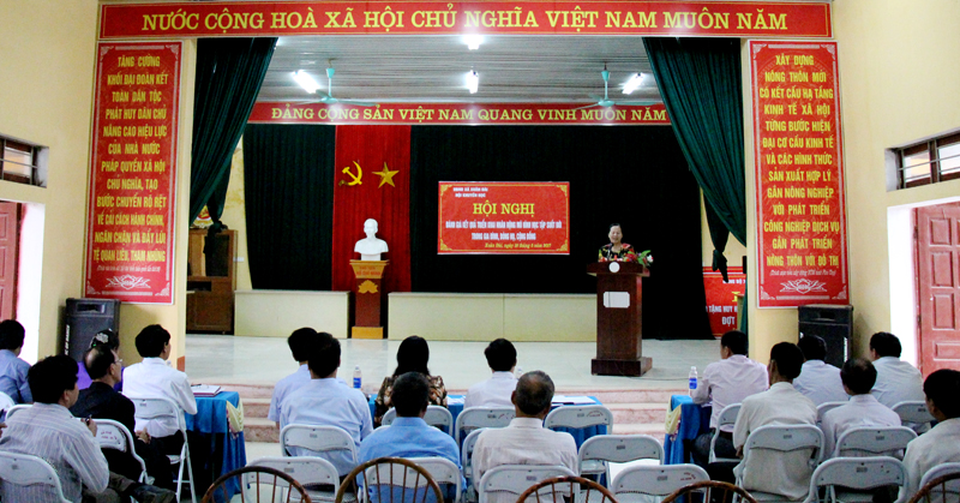 
Quang cảnh hội nghị đánh giá kết quả triển khai nhân rộng mô hình học tập suốt đời trong gia đình, dòng họ, cộng đồng trên địa bàn xã Xuân Đài
