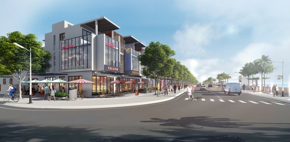 Nhà phố thương mại Vietpearl City hút khách - 3 Mẫu nhà phố nghỉ dưỡng kết hợp kinh doanh thương mại nằm ngay mặt tiền đường ven biển rộng 25m của Vietpearl City.