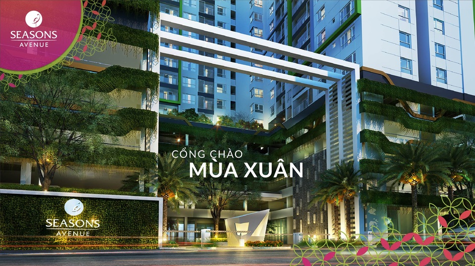 Dự án chung cư Xanh tốt nhất năm 2017 thuộc về Seasons Avenue - 3 Cổng chào mùa Xuân (S1) của dự án Seasons Avenue