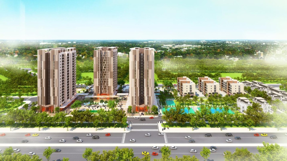 Hàng trăm khách hàng tham dự lễ mở bán và tri ân dự án Việt Hưng Green Park - 3 Phối cảnh tổng thể dự án Việt Hưng Green Park