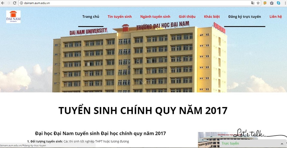 Trường ĐH Đại Nam bị làm giả website để chiêu dụ tuyển sinh - 3 Trường ĐH Đại Nam bị làm giả website để chiêu dụ tuyển sinh - 3