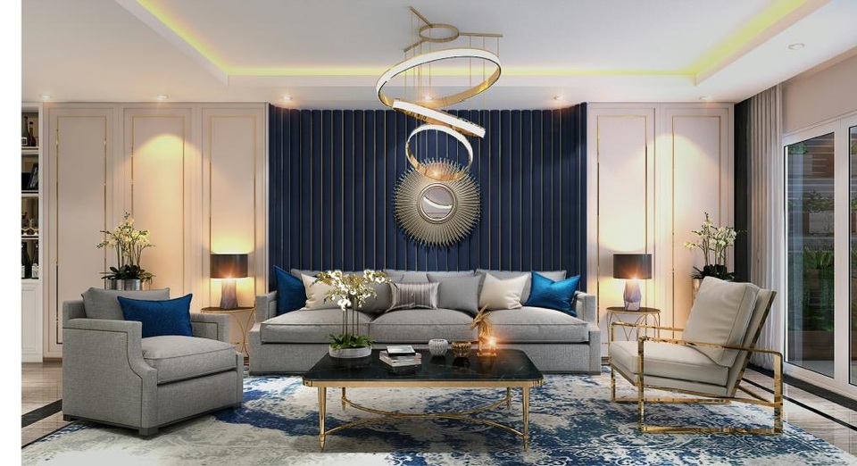 BĐS Tây Hà Nội: Giải mã sức hút nhà đầu tư - 3 Điểm nhấn của Sunshine Center là các căn hộ được trang bị nội thất hàng hiệu và các chi tiết dát vàng