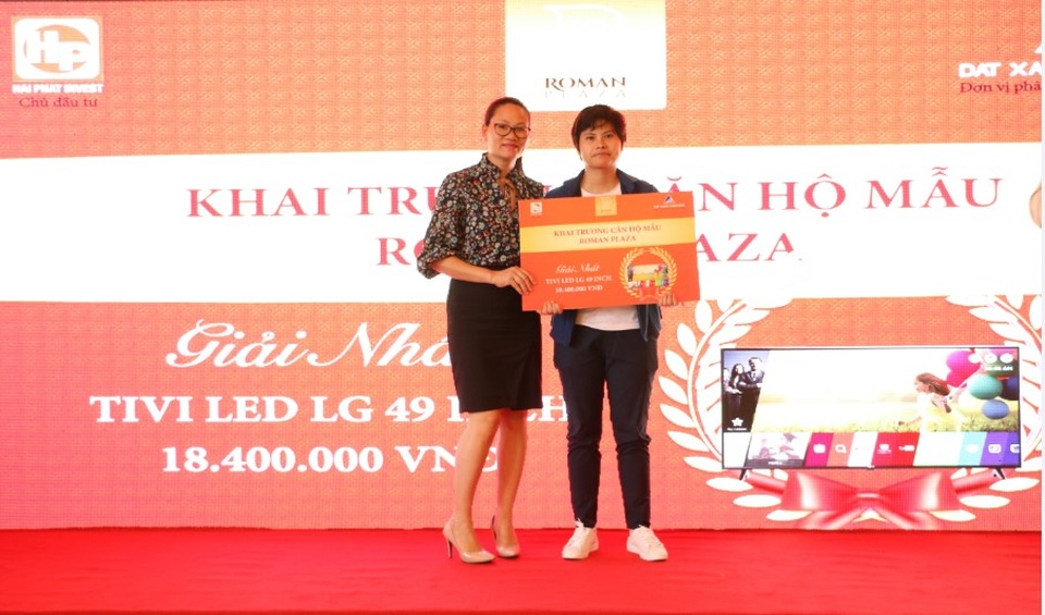 Lễ khai trương căn hộ mẫu Roman Plaza thu hút hàng trăm khách tham dự - 3 Giải thưởng Tivi Led LG trị giá 18.400.000Đ đã tìm được chủ nhân