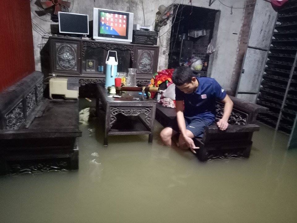 Người dân huyện Nông Cống vẫn sống chung với lũ