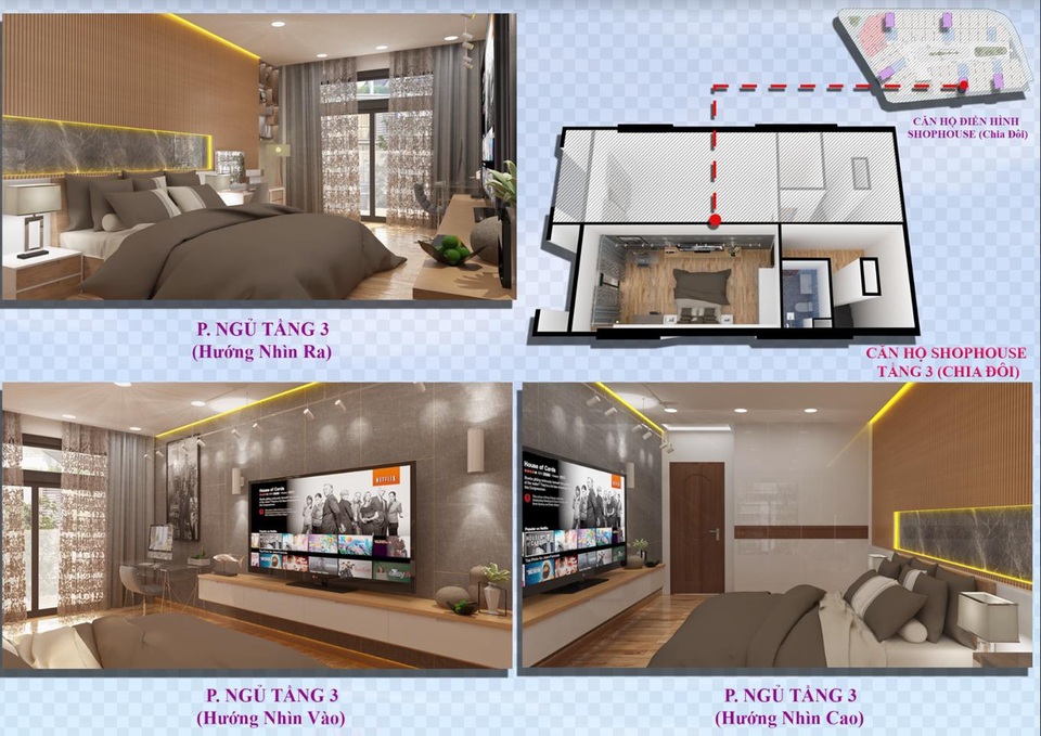 “Lợi nhuận trong mơ” từ đầu tư shophouse Nha Trang - 3 Phối cảnh mặt bằng shophouse P.H Nha Trang