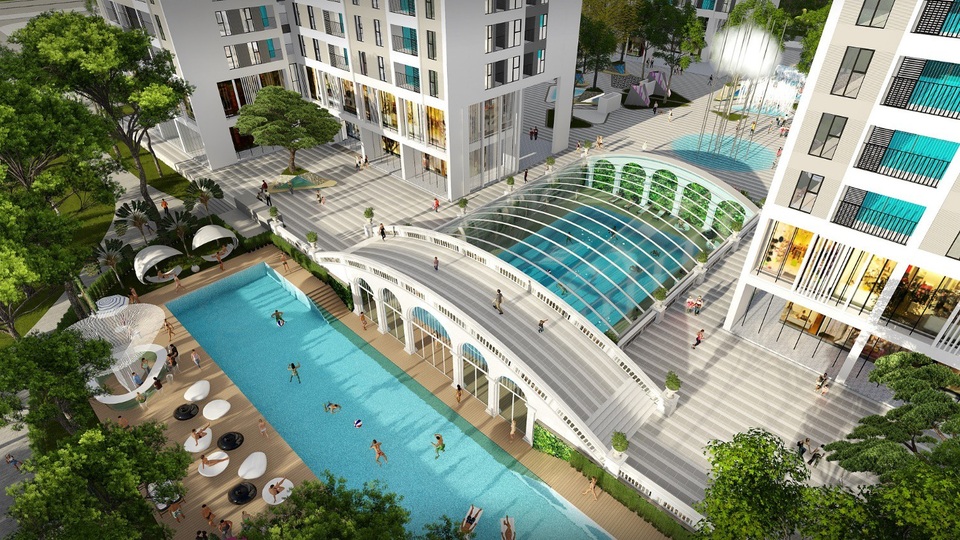 “Soi” tiện ích tại Khu đô thị sinh thái Hồng Hà Eco City - 3 Bể bơi liên thông trong nhà & ngoài trời với tổng diện tích tới 1.470m2