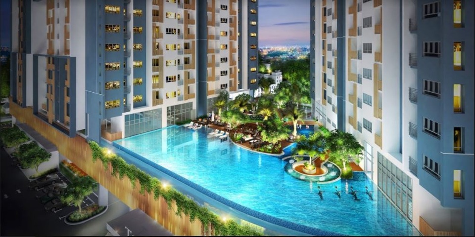 Bất động sản Đồng Nai bùng nổ cuối năm nhờ cú hích hạ tầng - 3 Khu hồ bơi tại đây cũng được thiết kế theo tiêu chuẩn hồ bơi resort với hàng loạt các tiện ích đi kèm.