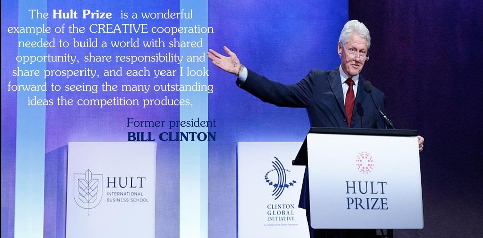 Cuộc thi dành cho những bạn trẻ đam mê khởi nghiệp - 4
Cựu tổng thống Mỹ Bill Clinton, người đồng sáng lập nên Hult Prize.