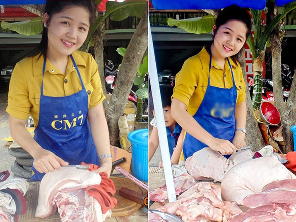 5 cô gái bán rau, bán thịt "gây bão" mạng vì quá xinh đẹp - 5
Trước đó, một số hình ảnh về những thiếu nữ bán hàng rong xinh đẹp cũng thu hút sự chú ý của dân mạng. Trong đó, bức hình cô gái cười rạng rỡ bên bàn thịt lợn được quan tâm hơn cả.