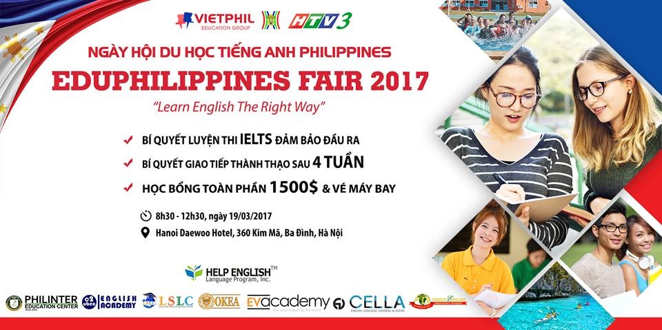 EduPhilippines Fair 2017, với những buổi hội thảo giảng dạy kỹ năng và phương pháp học tiếng Anh hiệu quả, chắc chắn là ngày hội du học mang tới những thông tin du học tiếng Anh đa dạng và hữu ích nhất cho du học sinh tương lai, cùng với những phương pháp học tiếng Anh tiên tiến và hiệu quả nhất. ĐỪNG BỎ LỠ!