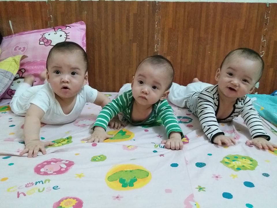 Những hình ảnh mới về 3 bé sinh cùng trứng hiếm gặp 200 triệu ca mới có 1 trên thế giới - 6 Những hình ảnh mới về 3 bé sinh cùng trứng hiếm gặp 200 triệu ca mới có 1 trên thế giới - 6