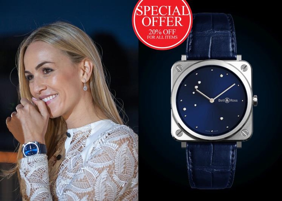 Tay đua F1 nữ xinh đẹp Carmen Jorda rất chuộng chiếc Bell & Ross Eagle mô phỏng chòm sao Đại Bàng Aquila.