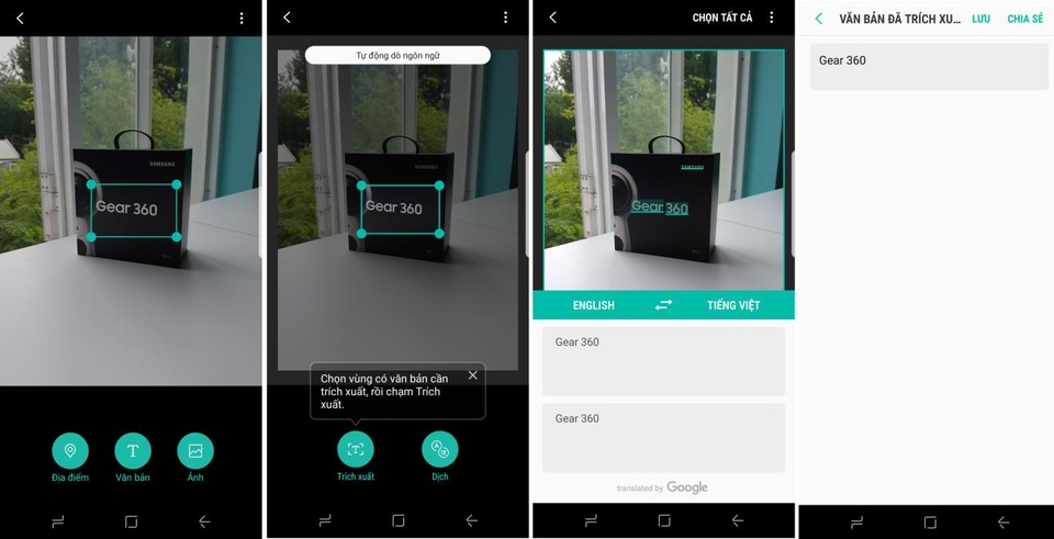 Những thủ thuật hay từ màn hình vô cực và camera của Galaxy S8 - 9 Bixby cũng có thể quét và dịch những cụm từ tiếng nước ngoài hoặc chuyển đổi hình ảnh có chữ thành đoạn văn bản nhanh chóng. Điều này giúp người dùng tiết kiệm thời gian và tối giản thao tác khi cần tìm kiếm thông tin.