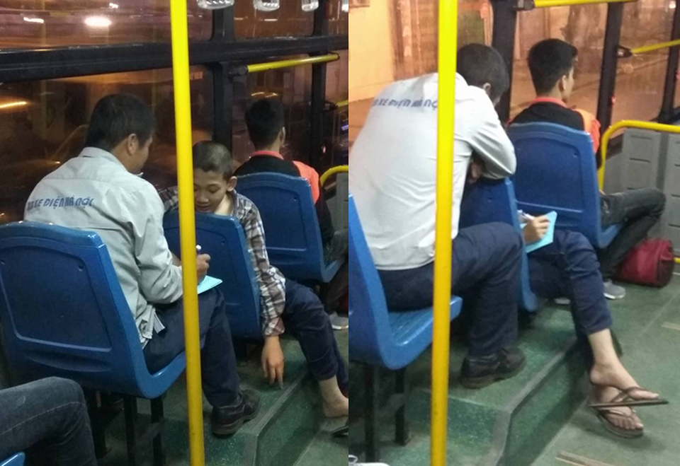 Câu chuyện "Bài toán trên chuyến xe buýt" gây xúc động dân mạng - 1 Hình ảnh do người kể chuyện chia sẻ