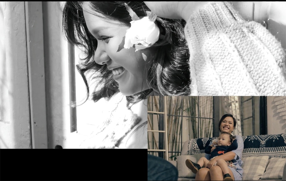 Phương Vy xúc động bật khóc trước tình yêu của chồng Tây - 5 Phương Vy cười rạng rỡ khi nhìn lại khoảnh khắc thời đẹp nhất trong tình yêu gia đình được chồng ghi lại trong một khoảng thời gian dài.