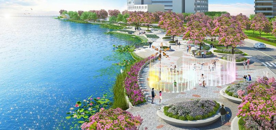 Tiện ích hoàn mỹ phục vụ lối sống mới của thị dân Sài Gòn - 12 Và nếu tụ họp đông đủ bạn bè và người thân, còn gì thú vị hơn những không gian, cảnh quan bên công viên bờ sông Sakura Park nằm ngay trước mặt The Symphony. Nếu đúng dịp hoa anh đào nở, trò truyện dưới gốc anh đào và ngắm hoa là 1 trải nghiệm độc đáo mà chỉ ở Midtown mới có được.