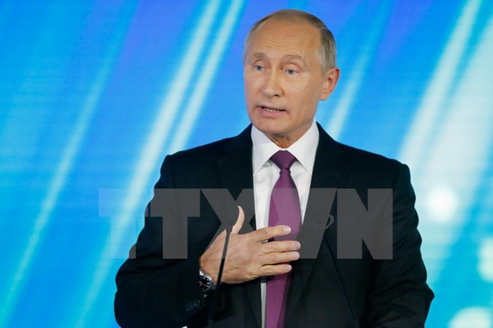 
Tổng thống Nga Vladimir Putin. (Nguồn: AFP/TTXVN)
