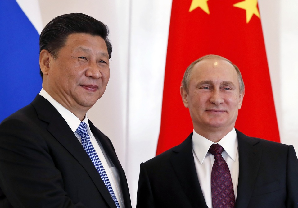 Tổng thống Putin sẽ gặp Chủ tịch Tập Cận Bình tại Việt Nam - 1 Chủ tịch Tập Cận Bình và Tổng thống Putin (Ảnh: EPA)