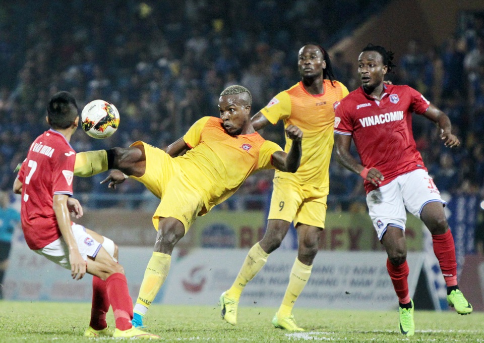 
Hải Phòng (vàng) không thể tạo nên sự khác biệt - Ảnh: Gia Hưng
