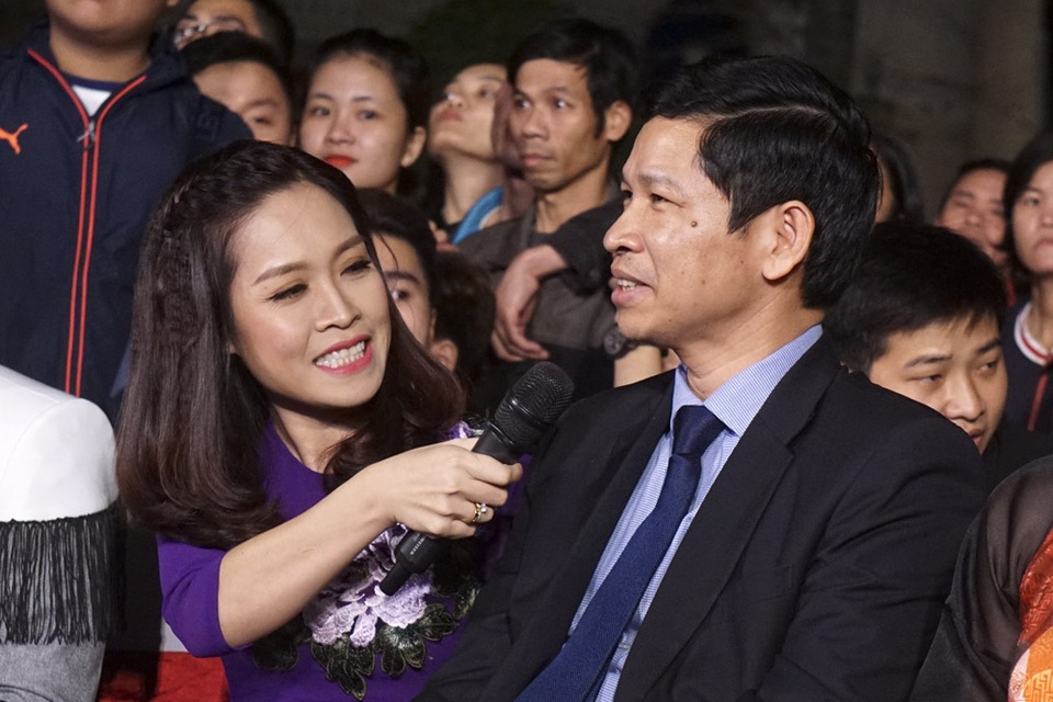 Hàng nghìn khán giả Thủ đô dự lễ khai mạc “Quảng Bình trong lòng Hà Nội” - 2 Ông Hồ An Phong - Giám đốc Sở Du lịch tỉnh Quảng Bình phát biểu.