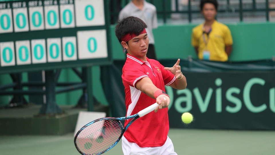 Hoàng Thiên thua trận, Việt Nam hoà Hong Kong trong ngày đầu Davis Cup - 2 ... nhưng thể lực sa sút khiến Hoàng Thiên không thể vượt qua ván 5 (ảnh: Trọng Vũ)