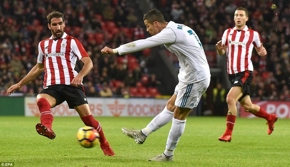 Ramos bị đuổi, Real Madrid hòa thất vọng Bilbao tại San Mames - 3
C.Ronaldo tiếp tục có một trận đấu vô duyên