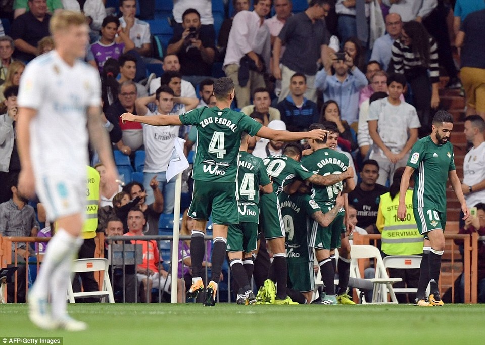 C.Ronaldo gây thất vọng, Real Madrid gục ngã trước Real Betis - 1
Real Madrid nhận thất bại đầu tiên ở La Liga năm nay