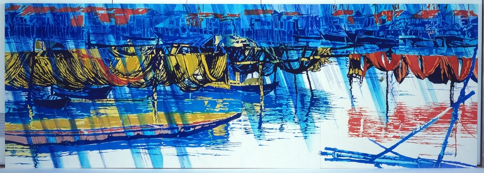 Triển lãm tranh nhuộm độc đáo của họa sĩ người Nhật tại Đà Nẵng - 2